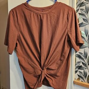 lululemon athletica Rust Knot-Front Top